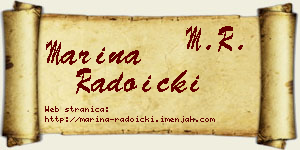 Marina Radoički vizit kartica